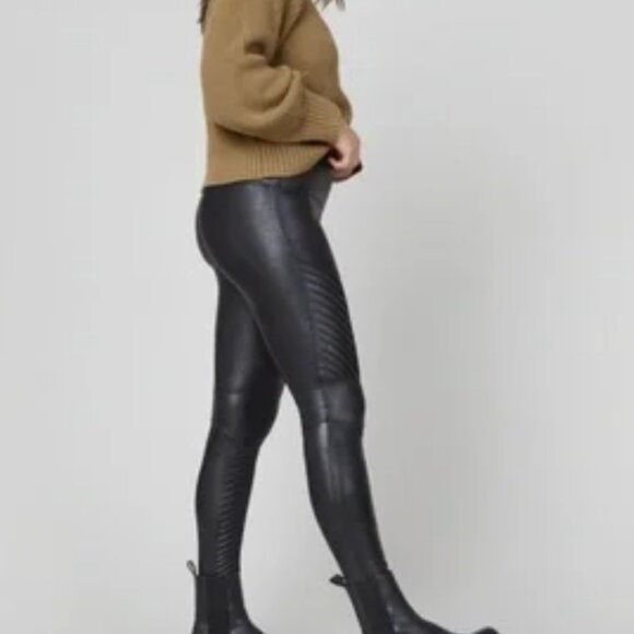 NWT SPANX Moto Shaping Faux Leather Leggings Pants Spanx Shapewear - Picture 9 of 15